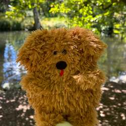 Little Joys By Amelie Stuffed Animals: NON Weighted Happy Puppy Stuffed Animal