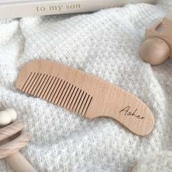 Wooden Baby Comb - Personalised
