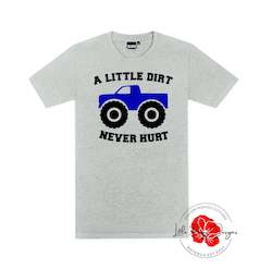 Clothing: A little Dirt Never Hurt Child's T-Shirt (Blue Truck)