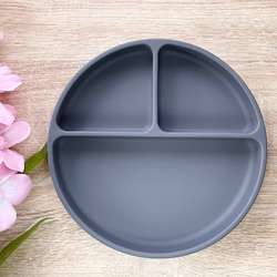 Silicone Suction Plate - Grey
