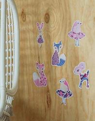 Frontpage: Forest Friends pink Wall Stickers