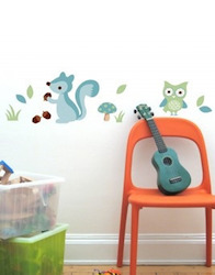 Wall Decals: Forest Squirrel Wall Stickers