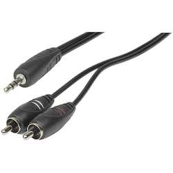3.5mm Stereo Plug to 2 x RCA Plugs Audio Cable