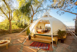 Camping equipment: Lotus Belle 16ft Hybrid Deluxe Stargazer Tent