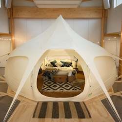 Camping equipment: Lotus Belle 15ft Air Belle Tent