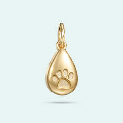 Jewellery manufacturing: Ashes Charm - The Paw Print Love Drop