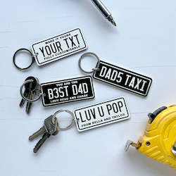Gifts: Personalised Plate Key Ring