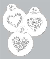 Stencils And Cutters: Cookie Romance Set 1