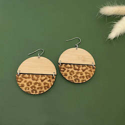 Leopard Split Dangly Earrings
