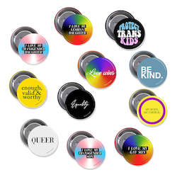 Pridebadge: Pride Affirming Statements Button Badge