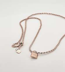 L + L Necklace - 14K Rose gold vermeil