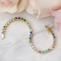La Kaiser: Opal Ombre Tennis Bracelet