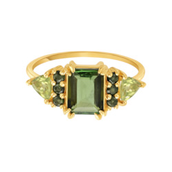 La Kaiser: Green With Envy Topaz & Peridot Regal Ring