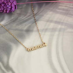 14kt Solid Gold Love For Mama Pendant