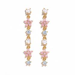 Girls Crew: Pearl Petals Dangle Earrings