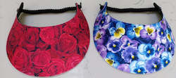 Sun Visors - Pansies and Red Roses