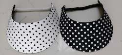 Sun Visors - White with Black Spots and Black with White Spots