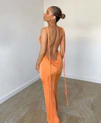 Midi Maxi Dresses: Cristina Gown Orange(M)