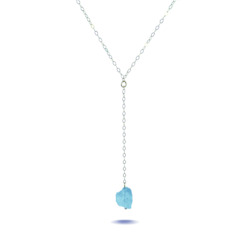 Lucia Drop | Sterling Silver Raw Clear Quartz Necklace