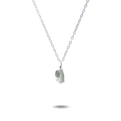 Lucia | Sterling Silver Raw Clear Quartz Necklace