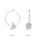 Lena | Sterling Silver Rose Quartz Hoop Earrings