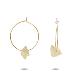 Lena | Gold Filled Citrine Hoop Earrings