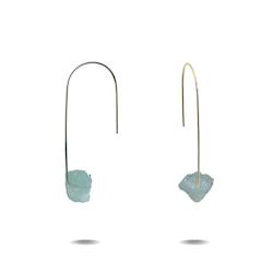 Jewellery: Lenore | Sterling Silver Aquamarine Drop Earrings