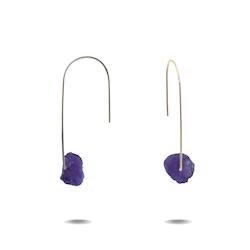 Jewellery: Lenore | Sterling Silver Amethyst Drop Earrings
