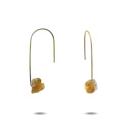 Lenore | Gold Filled Citrine Drop Earrings