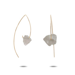 Lorelai  | Gold Filled Rose Quartz Hook Earrings