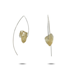 Jewellery: Lorelai | Sterling Silver Citrine Hook Earrings