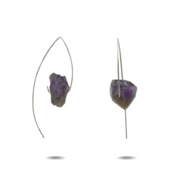 Jewellery: Lorelai | Sterling Silver Amethyst Hook Earrings