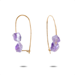 Lillian | Gold Filled Amethyst Drop Earrings
