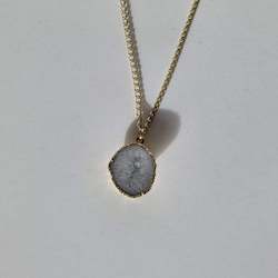 Dove Gold Geode Necklace