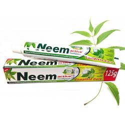 Health food wholesaling: Neem Active Toothpaste 125g Vegetarian Spearmint flavour