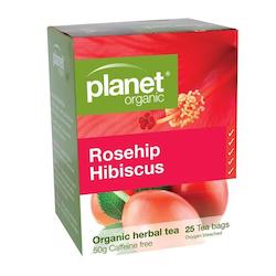 Health food wholesaling: Rosehip & Hibiscus Organic Tea 25pk