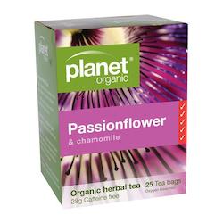 Health food wholesaling: Passionflower (with Chamomile) Organic Tea 25pk