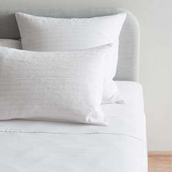 Furniture: Linea Linen Cotton Sheet - White