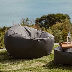 Furniture: Coast Marine Bean Bag - Charcoal Tweed