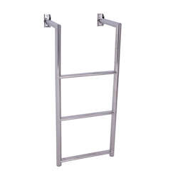 Boating Accesories: Stainless Steel 90 degree angled platform ladder