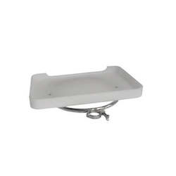 Stainless Steel Medium bait station with drain board attaches with 2â 50.8mm ski clamp