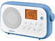 Sangean PR-D12WB AM/FM/BT portable radio with Bluetooth, Rechargeable, dual alarms.