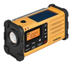 Sangean Radios: Sangean MMR-88 Emergency AM/FM radio, solar, dynamo or 5v in via USB micro.