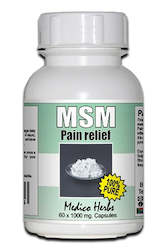 Pain Relief - 100% Natural MSM 60x1000mg Capsules x 2 bottles