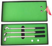 Gift: Golf Clubs Pen Set With Green