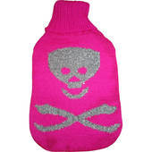 Gift: Knitted HWB Cover Only - Pink/Silver Glitter Skull