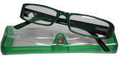 Gift: Reading Glasses Coloured In Case Green+1.00