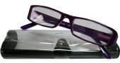Reading Glasses Coloured In Case Purple+1.50