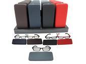 Coloured Reading Glasses In Clear Case Display