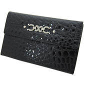 Gift: Ladies Wallet Large - Black Croc